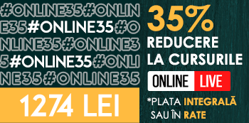 Cu oferta #Online35 platesti doar 1274 Lei pentru cursurile Online LIVE