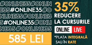 Cu oferta #Online35 platesti doar 585 Lei pentru cursurile Online LIVE