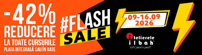 #FlashSale - Ai 42% reducere la cursuri indiferent daca platesti in rate sau integral!