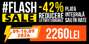#FlashSale - platesti doar 2260 Lei. Ai 42% reducere la cursuri. #FlashSale - platesti doar 2260 Lei. Ai 42% reducere la cursuri.