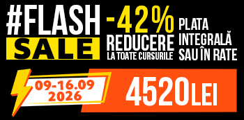#FlashSale - platesti doar 4520 Lei. Ai 42% reducere la cursuri. #FlashSale - platesti doar 4520 Lei. Ai 42% reducere la cursuri.