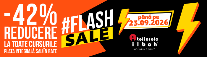 #FlashSale - Ai 42% reducere la cursuri indiferent daca platesti in rate sau integral!