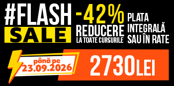 #FlashSale - platesti doar 2730 Lei. Ai 42% reducere la cursuri. #FlashSale - platesti doar 2730 Lei. Ai 42% reducere la cursuri.