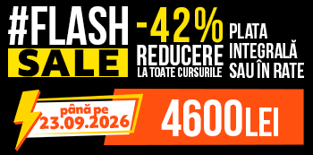 #FlashSale - platesti doar 4600 Lei. Ai 42% reducere la cursuri. #FlashSale - platesti doar 4600 Lei. Ai 42% reducere la cursuri.