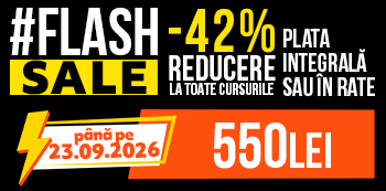 #FlashSale - platesti doar 550 Lei. Ai 42% reducere la cursuri. #FlashSale - platesti doar 550 Lei. Ai 42% reducere la cursuri.