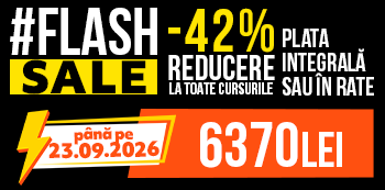 #FlashSale - platesti doar 6370 Lei. Ai 42% reducere la cursuri. #FlashSale - platesti doar 6370 Lei. Ai 42% reducere la cursuri.