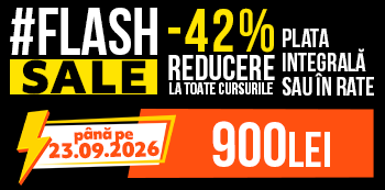 #FlashSale - platesti doar 900 Lei. Ai 42% reducere la cursuri. #FlashSale - platesti doar 900 Lei. Ai 42% reducere la cursuri.