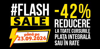 #FlashSale - Ai 42% reducere la cursuri indiferent daca platesti in rate sau integral! #FlashSale - Ai 42% reducere la cursuri indiferent daca platesti in rate sau integral!