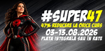 #Super47 - Oricine poate fi un supererou cu skill-ul potrivit. Ai 47% reducere la toate cursurile! #Super47 - Oricine poate fi un supererou cu skill-ul potrivit. Ai 47% reducere la toate cursurile!