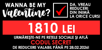 Be my Valentine! Platesti doar 1810 Lei folosind codul secret cu reduceri din inima. Be my Valentine! Platesti doar 1810 Lei folosind codul secret cu reduceri din inima.