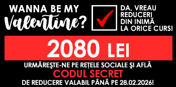 Be my Valentine! Platesti doar 2080 Lei folosind codul secret cu reduceri din inima. Be my Valentine! Platesti doar 2080 Lei folosind codul secret cu reduceri din inima.