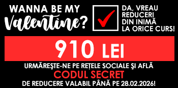 Be my Valentine! Platesti doar 910 Lei folosind codul secret cu reduceri din inima. Be my Valentine! Platesti doar 910 Lei folosind codul secret cu reduceri din inima.